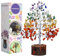 FASHIONZAADI Seven Chakra Gemstone Tree Reiki Healing Stone Feng Shui Bonsai Money Crystal Trees Stones Spiritual Gift for Home Office Living Room Decor Size 10 inch (Silver Wire)