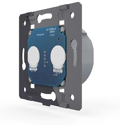LIVOLO Glas Touch Lichtschalter Funkschalter Steckdosen Wechselschalter uvm in grau (Modul:Funk-Serienschalter VL-C702R)