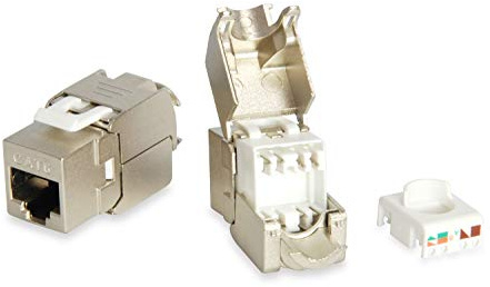 Equip Keystone Jack geschirmt CAT.6A RJ45 Anschluss 8er Set (767213)