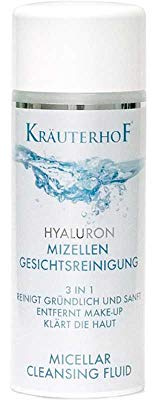 Kräuterhof® Hyaluron Mizellen Reinigungsfluid Gesicht Reinigung Fluid, parfümfrei, 200 ml