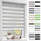 BelleMax Doppelrollo Klemmfix ohne Bohren & mit Bohren, 80x210cm(BxH), Grau, Duo Rollo, Sonnenschutz lichtdurchlässig Blickdicht, Klemmrollo Fensterrollo, Rollos für Fenster und Tür