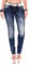 Cipo & Baxx Damen Jeans Hose Slim Fit Ziernähten Casual Denim Stonewashed Pants WD256 Blau W26 L30