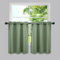 Mrs.Naturall Küchenvorhänge, grün, kurze Verdunkelungsrollo, kleine Fensterbehandlungen, Vorhänge für Schlafzimmer, Badezimmer, 2er-Set, Salbei, 86,2 x 76,2 cm Länge