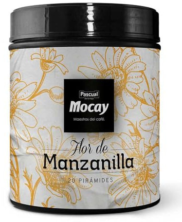 Caffé Mocay – Infusión de Manzanilla – Pack 2 Latas de 20 Pirámides – 40 Pirámides Compostables - Digestivo, ideal para después de las comidas