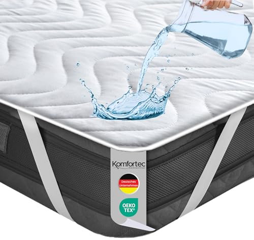 Komfortec Wasserdichter Matratzenschoner 120x200cm | Anti-Milben, Atmungsaktiv, Kein Knistern | Oeko-TEX Zertifiziert | Matratzen Inkontinenzauflage für Boxspringbetten