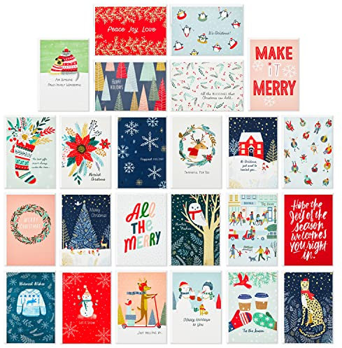Hallmark Weihnachtskarten-Sortiment, 24 Designs (24 Karten und Umschläge)