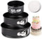 RFAQK Springform 3er-Set (10.2 cm/17.8 cm/22.9 cm) Kuchenformen-Sets zum Backen, antihaftbeschichtet, Backform mit 50 Pergamentpapiereinlagen für kleine, mittelgroße und große Kuchen mit E-Book