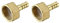 QUARKZMAN 10mm Púas x 1/2 PT Hembra Rosca Latón Espiga Manguera Montaje x 2uds Tubo Conector Adaptadores para Manguera Conexión, Conector de Lengüeta de Latón [Dorado Tono]