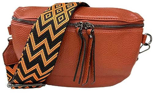 ayados Damen Tasche Beuteltasche Kleine Crossbody Bag mit 5cm Breiten Schultergurt Handtasche Beuteltasche Schultertasche Umhängetasche Taschen T-8330-1 (Orange)