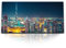 Paul Sinus Kunstdruck Bilder 120x60cm Dubai bei Nacht Stadt Hochhäuser Burj Khalifa
