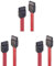 LINDY 33323 0.2 m S-ATA Cable, Red (Pack of 3)