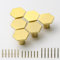 EVERGD 27mm Pure Copper Handle Shell Brass Gold Wardrobe Kitchen Cabinet Door Knobs Drawer Cupboard Hardware Pull Handle Clothes Coat Hook Modern Simple (6, Hexagon-Gold（25mm）)