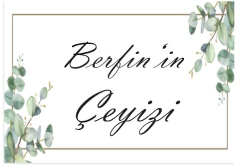 Çeyiz Aufkleber | Damat und Gelin Bohca | Aufkleber | Dekoration | A4 30 x 21 cm 31 (10)