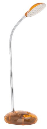 Lightbox orangene Basic LED Schreibtischlampe - 32 cm Höhe - funktionale Tischleuchte mit einstellbaren Arm & Schalter - fürs Büro - 2 W, 140 lm, 6500 K - aus Kunststoff/Metall