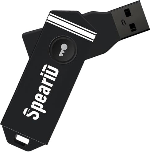 SpearID FIDO2 Pro (USB-A, NFC, BLE) - Hochwertig FIDO2 Sicherheitsschlüssel - MFA Authentifizierung