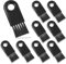8 Stück Rasierer Reinigungspinsel, Rasierer-Reinigungsbürste Rasierer-Reiniger Nylon-Haarbürste Reinigungsbürsten-Set für elektrische Haarschneidemaschinen (schwarz)