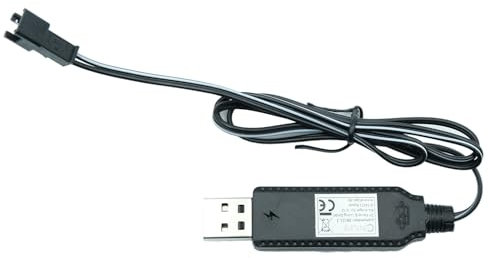 efaso Akku 3,7V 14500 1000 mAh Li-Ionen Akku HBX Stecker, Akku für 99807 Panzer kompatibel mit Akku DEERC DE45 DE35 (USB-Ladekabel 3,7V SM-2P Stecker)