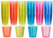 MATANA 60 Plastic Shot Glasses, Neon (30ml / 1oz) - Reusable - UV-Reactive - Jelly Shots, Sample Tasting Cups, Plastic Shot Cups for Parties, Birthdays, Weddings, Stag, Hen Parties