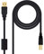 Cable USB 2.0 para impresora, ferrita, tipo A/M a B/M, longitud 2 metros, ideal para conexiones rápidas y transferencias de datos.