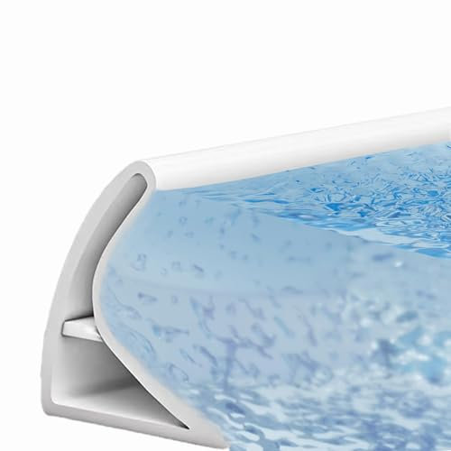 Cotensta 200cm Barre de Seuil de Douche Autoadhésive, Silicone Barrière de Seuil de Douche, Joint de Seuil de Douche, Joint d'étanchéité pour Porte de Douche sans Cadre (2cm*3cm*2m)
