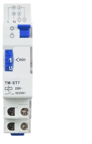 Oniissy Interruttore timer per guida DIN TMST7 220 V 7 minuti timer scala facile impostazione dell'ora, interruttore timer ferroviario macchinari di precisione interruttore attivabile