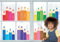 DECOWALL CDS9-9005 Fensteraufkleber Haften Buntstiften Regenbogen Bunte wiederverwendbare wasserdichte Glasaufkleber Kinder Klassenzimmer Kinderzimmer Wohnkultur Babyzimmer