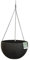 ADEPTNA Beautiful Rattan Effect Hanging Planter – 26cm (10) Hanging Basket | Decorative Plant Pot for Home, Garden & Patio | Stylish Flower Bowl for Indoor & Outdoor Use (BLACK)
