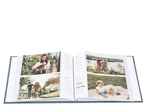 Album fotografico con tasche, 10 x 15 cm, 200 tasche, copertina rigida in lino, grande capacità, con finestra frontale, per matrimoni, famiglia, bambini, ricordi di viaggio