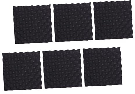 Mobestech 6pcs Sound-absorbing Cotton Sound-proof Cotton Expanding Foam Foam Filling for Cases Sound Proofing Bubble Dampening Mattress Topper Egg Sponge Mousse Egg Crate Cushion Black
