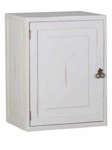 MiaMöbel Hängeschrank Mexico Möbel 51x66x38 cm Landhausstil Massivholz Pinie Weiß