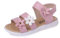 FGUUTYM Sandali da bambina per interni ed esterni, suola morbida, antiscivolo, sandali per bambini con fiori, da spiaggia, scarpe basse, sandali estivi, Colore: rosa., 30 EU