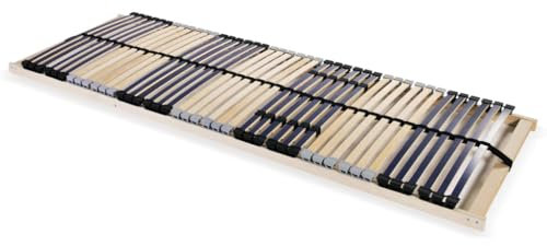 Hommdiy Lattenrost mit 42 Latten 7 Zonen 70x200 cm Fest Lattenrahmen Bettrost Holzlatten Latten Rost (Nein Matratze)