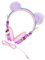 Lurrose Kopfhörer mit Mikrofon Glitzer Over Ear Headset für Jungen Schallschutz mit Flauschigem Ball Kabel Lautstärkebegrenzung Komfortabel Stylish