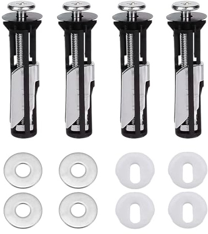 4 Pezzi Fissaggio Tavoletta WC, Kit di Bulloni per Sedile WC, Fissaggi Water Closet Sediles per Fissare Tavoletta Water Coperchio Water