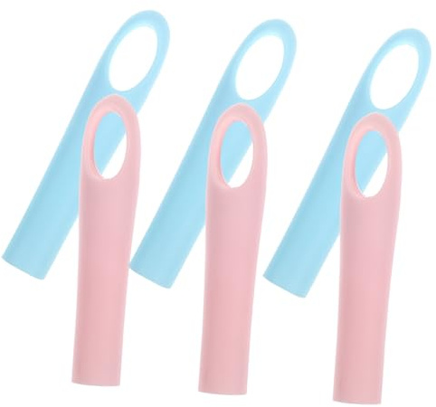 Toyvian 6 Stück rutschfeste Besenstiel Endkappen 16mm aus Kunststoff mit Aufhängeloch Ersatzgriffe für Mopps und Besen Kompatibel Einfache Montage
