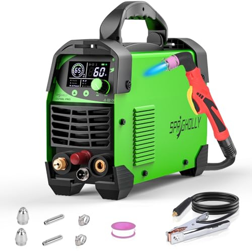 CUT60L PRO Upgrade 60A IGBT Plasma Cutter 240V Non-Touch 2T/4T – Max. 16mm Steel Cutting Capacity, Digital LED Display, Lightweight Portable