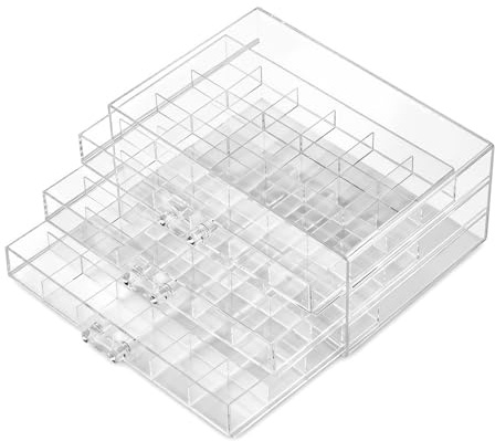 Setzkasten Acryl Mit Scheibe Transparent Acrylbox Transparent Für Mineralien Und Sammelfiguren Setzkasten 3 Ebenen Mit 72 Fächern Staubdichte Acryl Box Mit Griff Schubladendesign Für Aufbewahrung