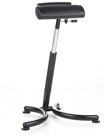 hjh OFFICE 665140 Stehhilfe höhenverstellbar TOP Work 30 Hartschaum Büro Stehstuhl Arbeitshocker ergonomisch, mit Rollen