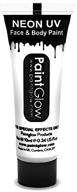 Smiffys - SM45992 - Peinture UV Corps et Visage 10 ml Blanc - Taille Unique