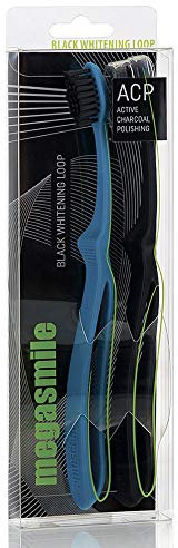 megasmile LOOP Black Whitening Zahnbürste Duopack