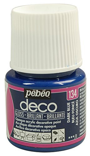 Pébéo Deco Peinture 45 ml Brillant Bleu Fonce 092134