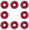 Auto-Dress M6 x 20mm Kotflügel Schrauben, Fender Washer 8er Kit/Set eloxiert in Rot