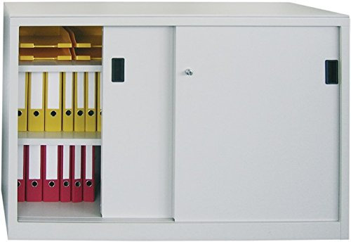 PAVOY GmbH Paul Van Oyen Schiebetürenschrank H1000xB1500xT600mm lichtgrau lichtgrau, RAL 7035 4 m. Trennw. V
