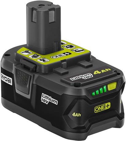 Ryobi Batterie P197 One (Plus) compatible - Remplace P108 - Batterie au lithium-ion rechargeable - 18 V - 4,0 Ah / 72 Wh - Certifié UL - Recharge rapide - Avec jauge de carburant