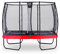 EXIT Toys Elegant Premium Rechteckiges Trampolin - 244x427cm - Deluxe Sicherheitsnetz - Extra Starker und Stabiler Rahmen - Lange Federn - Rostfrei - Einfache Montage - Luxuriöse Ausführung - Rot