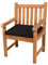 Gutekissen® Sitzkissen für Bank, Gartenschaukeln, Sitz, glatt. FK5 (60x60x5, Schwarz)