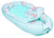 PALULLI Babynest, multifunktionales Kuschelnest mit Weiches zusätzlicher Matratze, Kokon, Nestchen, Babybett, Reisebett für Neugeborene, 100% Baumwolle Oeko-TEX, HERGESTELLT IN DER EU (Pony Minz)