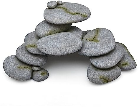 Betta Grey Pebble Stack *New*Aquarium Ornament MS784