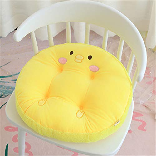 Nicole Knupfer Stuhl Sitzkissen Kissen Dekor niedlichen Tier Runden Kissen Sitzpolster Runde Sitzauflage Plüschkissen 45cm (Ente)