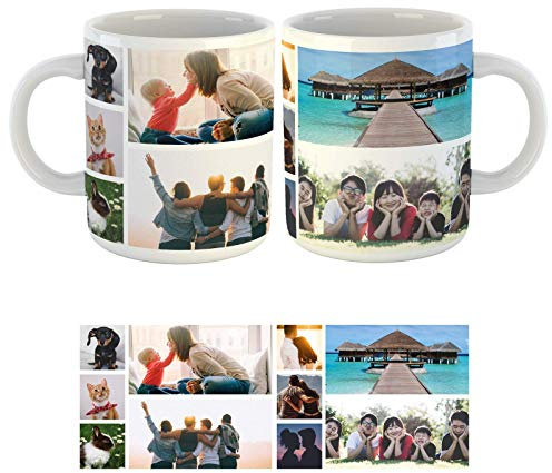 Personalised Photo Collage Mug with 10 Photos (11oz) - Photograph Collage Gift